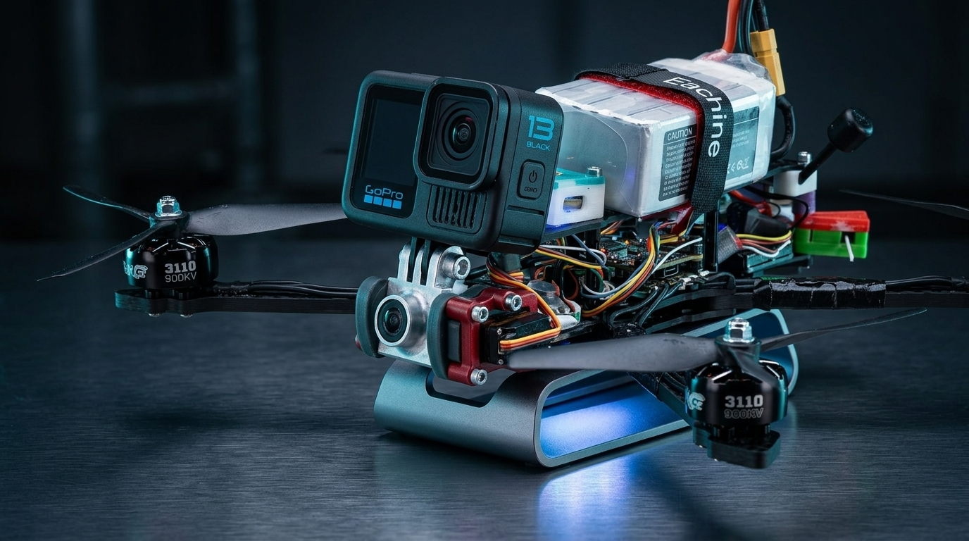 ServoTilt FPV — Tilt your FPV camera and mount your action cam